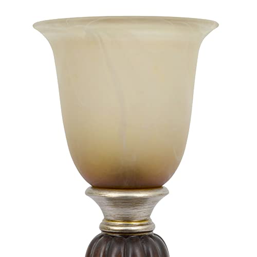 Decor Therapy Resin Uplight with Alabaster Champagne Glass Shade