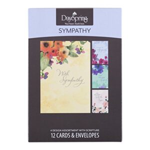 DaySpring - Sympathy - Comfort and Prayers - 12 Boxed Cards (53695), Multi Color