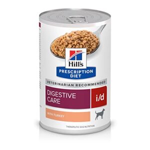 hill's prescription diet i/d digestive care with turkey canned dog food, veterinary diet, 13 oz., 12-pack wet food