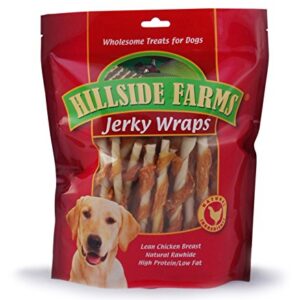 Hillside Farms Chicken And Rawhide Jerky Wraps Premium Dog Treats, 32-Ounce