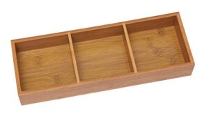 lipper international 823 bamboo wood 3-compartment organizer tray, 11 5/8" x 4 1/8" x 1 3/4"