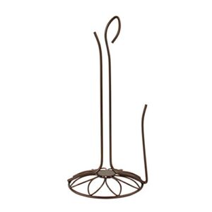 spectrum diversified leaf paper towel holder for storage and organization of kitchen countertop and more, bronze