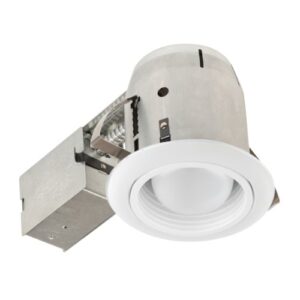 globe electric globe electric 9241201 4 inch recessed lighting kit, open kit with white finish