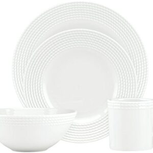 KATE SPADE Wickford 4-piece Place Setting, 5.4 LB, White