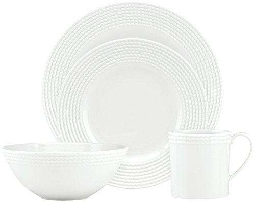 KATE SPADE Wickford 4-piece Place Setting, 5.4 LB, White