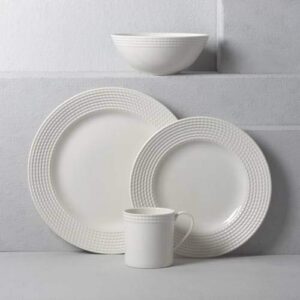 KATE SPADE Wickford 4-piece Place Setting, 5.4 LB, White