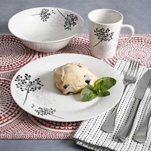 Gibson Home Netherwood Round Dinnerware Set, Service for 4 (12) Piece, White