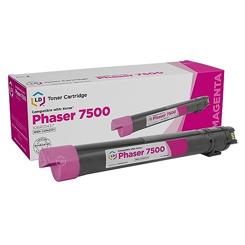 LD Products Remanufactured Toner Cartridge Replacements for Xerox Phaser 7500 High Capacity (Cyan, Magenta, Yellow, 3-Pack)