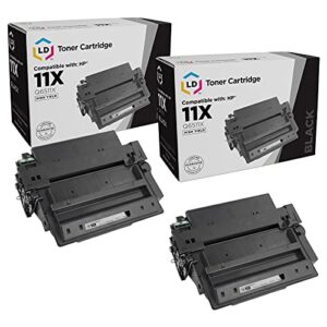 ld products compatible toner cartridge replacement for hp 11x q6511x high yield (black, 2-pack)