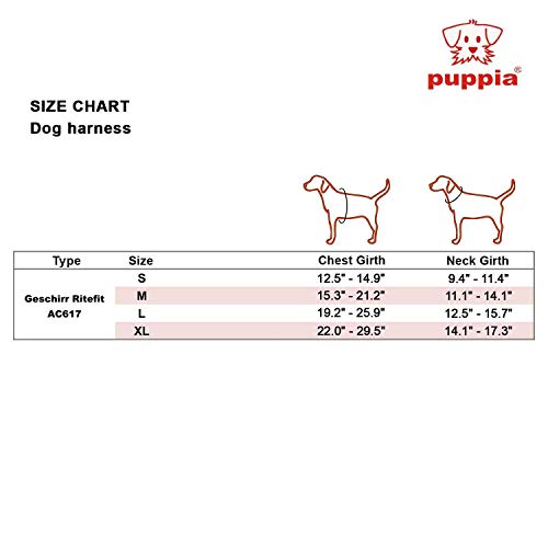 Puppia Authentic RiteFit Harness with Adjustable Neck, Medium, Beige