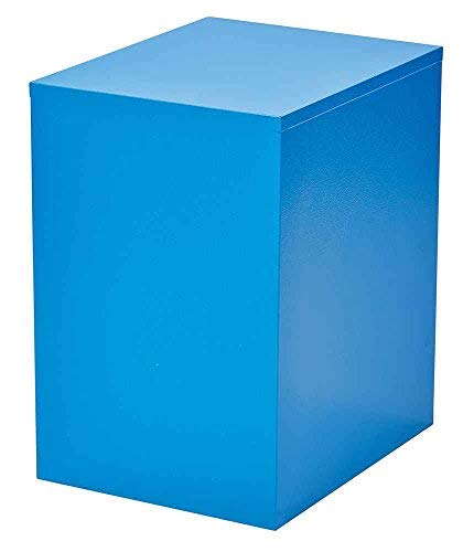 OSP Home Furnishings HPB Heavy Duty 3-Drawer Metal File Cabinet for Standard Files and Office Supplies, Blue Finish