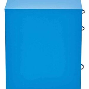 OSP Home Furnishings HPB Heavy Duty 3-Drawer Metal File Cabinet for Standard Files and Office Supplies, Blue Finish