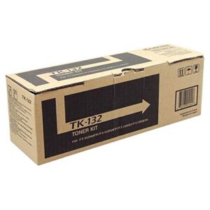 kyocera fs-1028mfp (tk-132) black toner cartridge standard yield (7,200 yield) with micro smartoners cloth