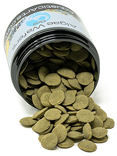 Aquatic Arts Algae Wafers (8 Ounce) Sinking Food for Live Aquarium Shrimp, Fish (Pleco/Tetra), Snails, and Bottom Feeders | High Protein Spirulina Blend Fish Food for Fish Tank Aquariums