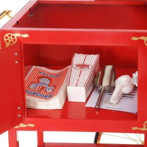 6400 Red Replacement Cart for Larger Roosevelt Style Great Northern Popcorn Machines