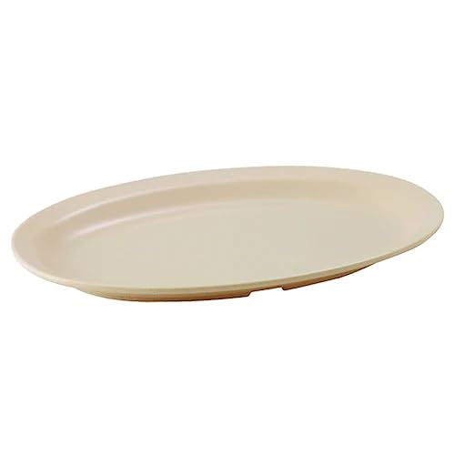 Winco, Narrow Rim – Tan, 11-1/2 MMPO-118 Oval Melamine Platter, 11.5 8-Inch, Set of 12, Medium