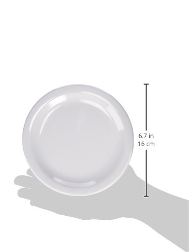 Winco MMPR-6W Round Melamine Plate, 6.5-Inch, White ( 12 Count ),Medium