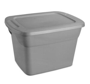 sterilite 18-gallon (72-quart) storage box, set of 8, color titanium gray