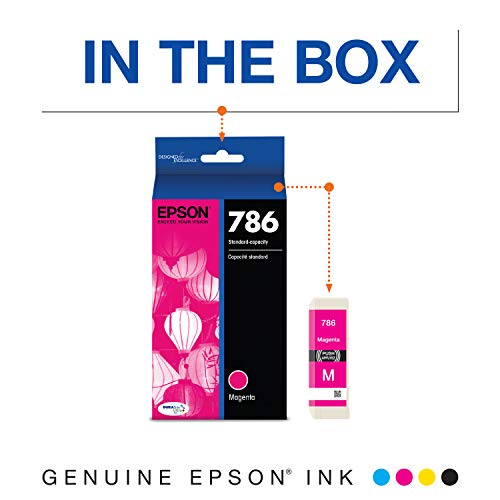 EPSON T786 DURABrite Ultra -Ink Standard Capacity Magenta -Cartridge (T786320) for Select Epson Workforce Printers