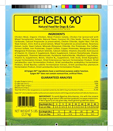 Wysong Epigen 90 Starch Free Canine Feline Dry Formula Dog Cat Food (WDCFE905), Chicken, 5pounds