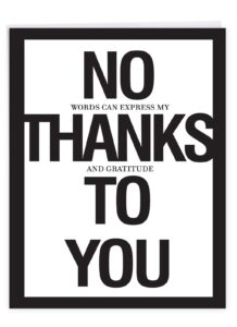 nobleworks - big funny thank you card (8.5 x 11 inch) bold appreciation greeting card - no thanks to you j8680
