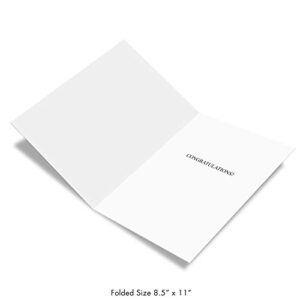 NobleWorks Funny 'You Suck A$$' Congratulations Greeting Card w/Envelope - Congrats You Suck A$$ Card - Funny Celebration Stationery 8.5 x 11 Inch J8682