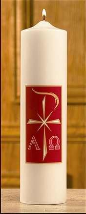 Will & Baumer Candle - Alpha Omega Christ Candle - 3 x 12