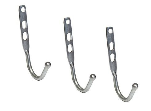 Universal, Fits Most Makes & Models UN1001 Locker Single-Prong Coat Hooks, Set of 3