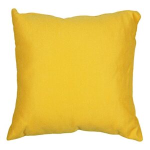 cortesi home aimee decorative soft velvet square accent throw pillow with insert, 16" x 16", yellow