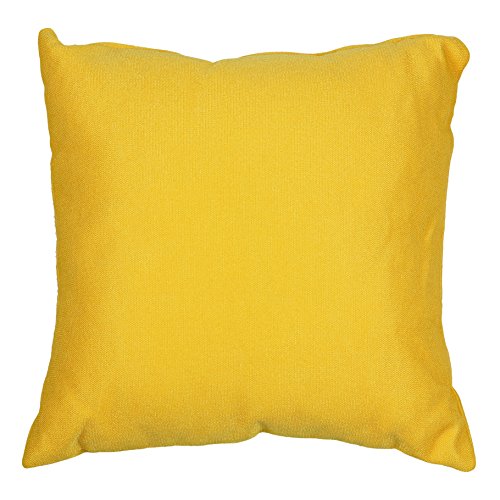 Cortesi Home Aimee Decorative Soft Velvet Square Accent Throw Pillow with Insert, 16" x 16", Yellow