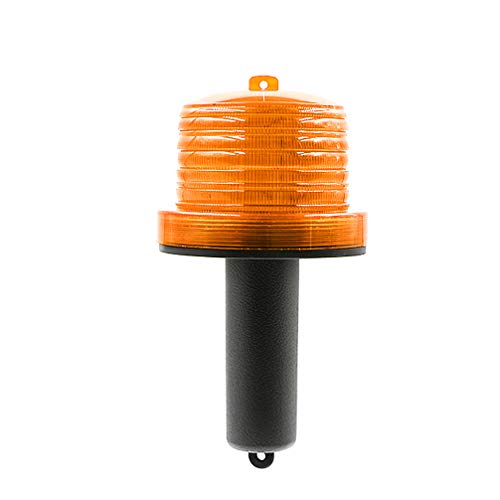 DE-Spark Luwint Handheld Emergency LED Solar Powered Strobe Warning Light, Road Construction Cone Traffic Light Flicker Beacon Lamp