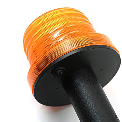 DE-Spark Luwint Handheld Emergency LED Solar Powered Strobe Warning Light, Road Construction Cone Traffic Light Flicker Beacon Lamp