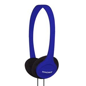 koss kph7b portable on-ear headphone with adjustable headband - blue