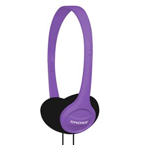 koss kph7v portable on-ear headphone with adjustable headband - violet