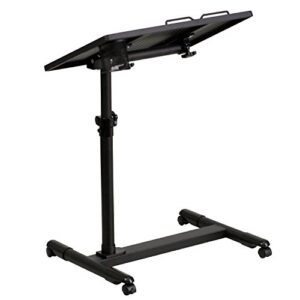 Flash Furniture Macon Black Adjustable Height Steel Mobile Computer Desk