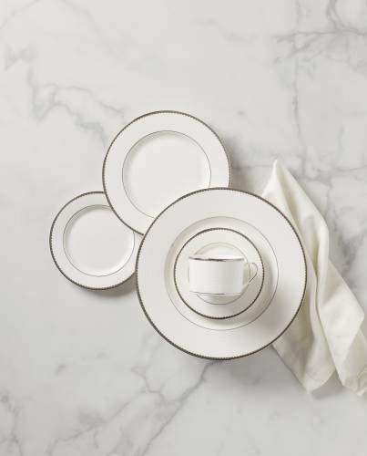 Kate Spade Sugar Pointe 5-Piece Place Setting, 4.40 LB, White