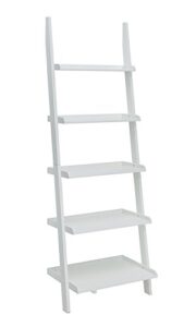 convenience concepts french country bookshelf ladder, white