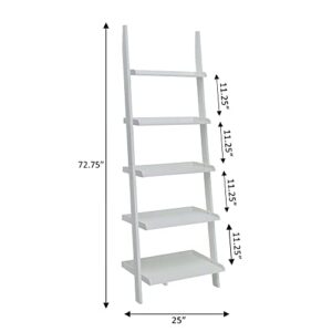 Convenience Concepts French Country Bookshelf Ladder, White