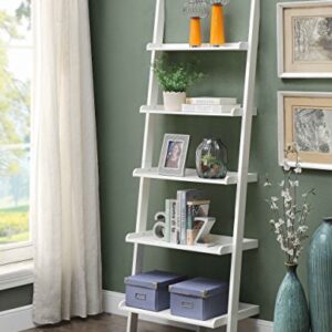 Convenience Concepts French Country Bookshelf Ladder, White