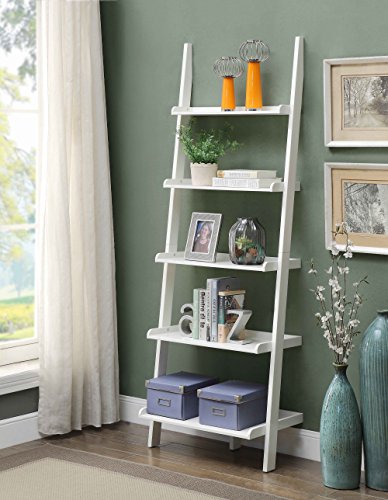 Convenience Concepts French Country Bookshelf Ladder, White