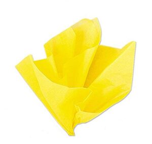 tissue gift wraps - 20" x 26", yellow, 10 pcs