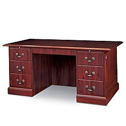 hon 94251nn 94000 series double pedestal desk, 60w x 30d x 29-1/2h, mahogany