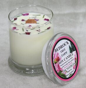 bedrock tree farm rose scent 12oz status jar soy candle, 1 ea