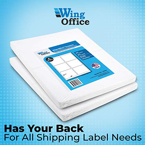 Pro Office Shipping Labels for Printers - Premium 600 Self Adhesive - Laser and Ink Jet Printers, White, Made in USA, 3.33 x 4 Inches, Pack of 600, Same Size As 8164 and More