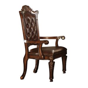 acme vendome executive chair (arm) - 92126 -wood, pu & cherry
