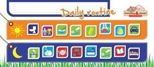 kids daily routine charts - magnetic refrigerator behavior chart for kids to help your child with their morning & evening routines by monkey & chops