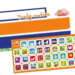 Kids Daily Routine Charts - Magnetic Refrigerator Behavior Chart for Kids to Help Your Child with Their Morning & Evening Routines by Monkey & Chops