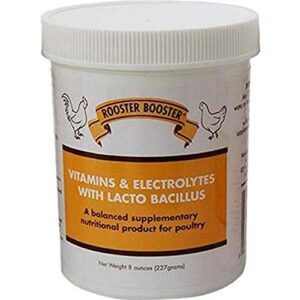rooster booster vitamins and electrolytes with lactobacillus, natural, 8 oz.