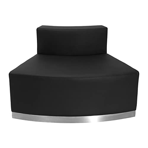 Flash Furniture HERCULES Alon Series Black LeatherSoft Reception Configuration, 10 Pieces
