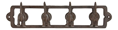 Upper Deck Wagging Dog Tails Family Pet Quad Cast Iron Key Leash Hooks Wall Decor